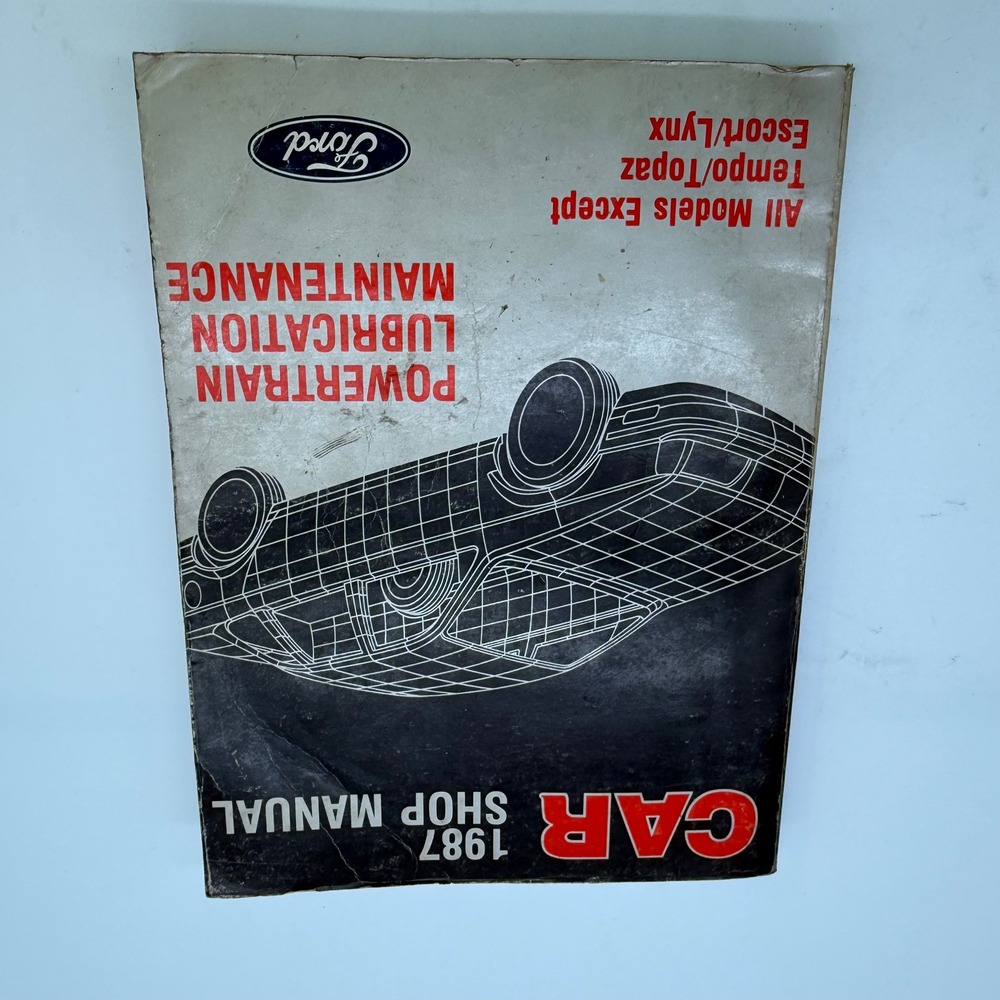 1987 Ford Car Shop Manual Powertrain Lubrication Maintenance Mustang Thunderbird